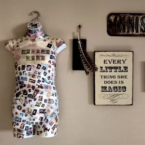 STAMP Plastic Dress Form..Unquie conversation piece.